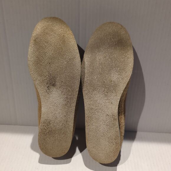 Lands End Lorel Espadrille Womens 7.5B Tan Suede Loafers Brown Slip On Beach - Picture 5 of 7